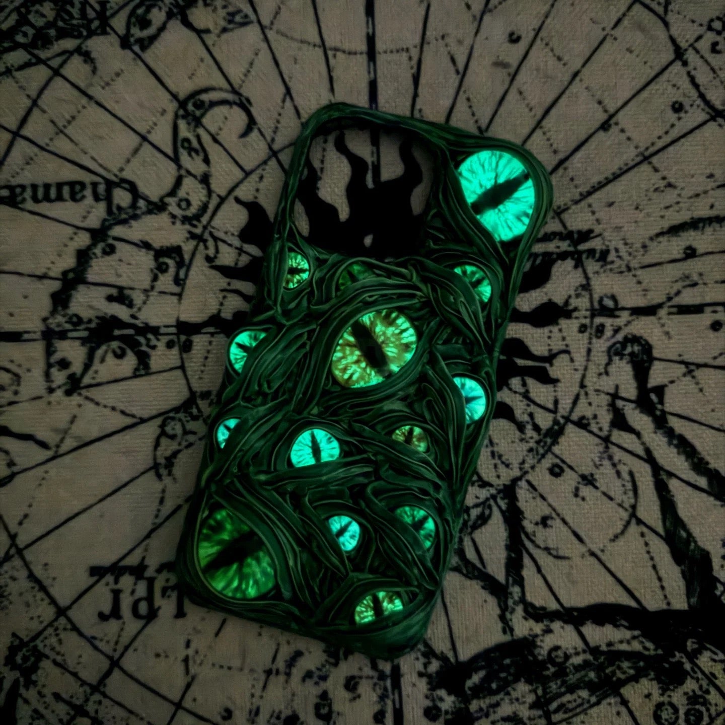 Green Eyes Glow In the Dark IPhone Case