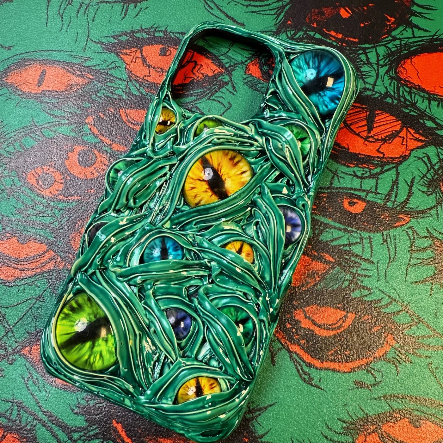 Green Eyes Glow In the Dark IPhone Case
