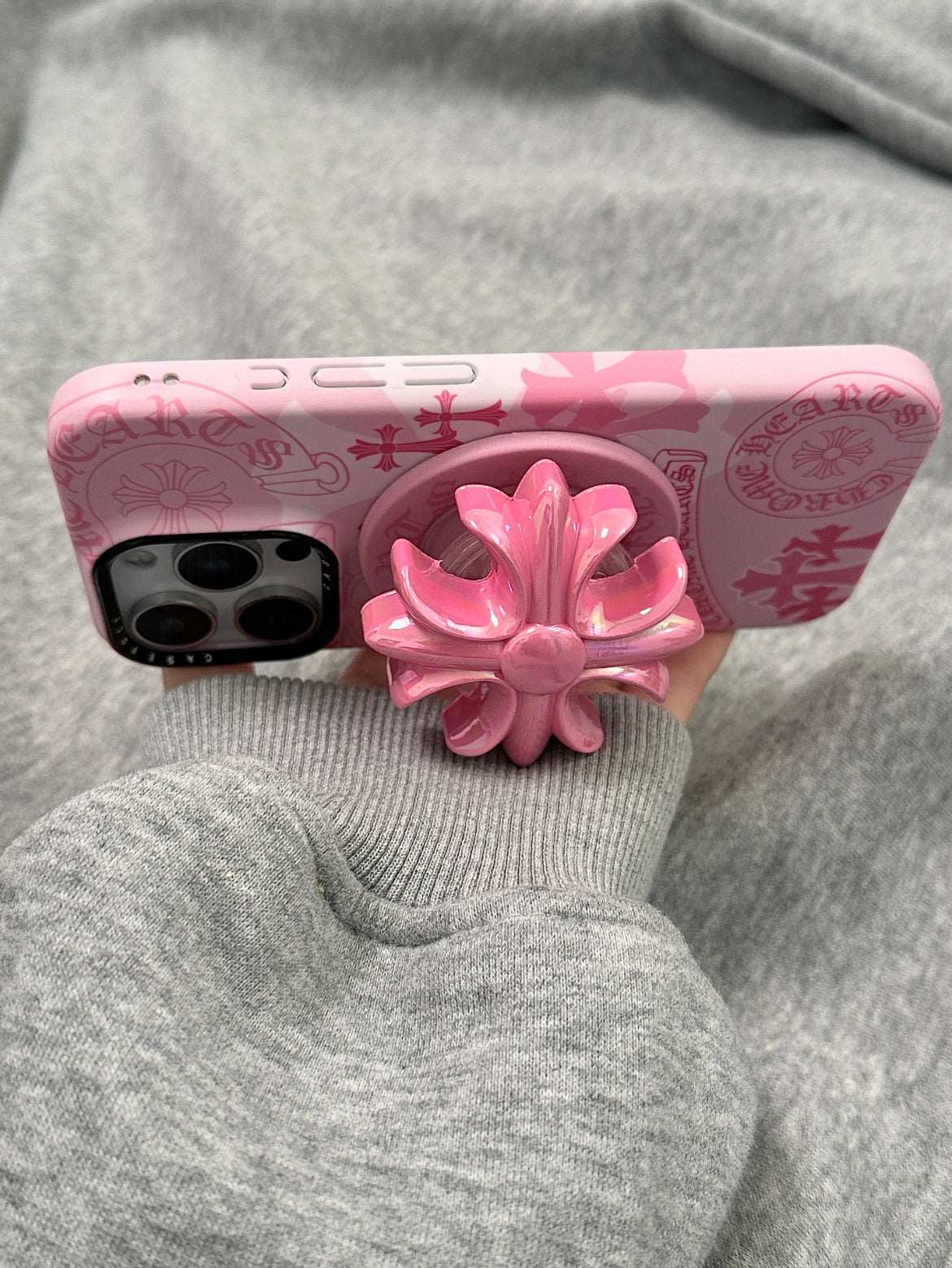 Pink CH Crest IPhone case