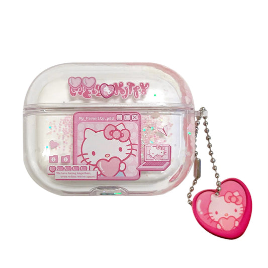 Kitty Pink Glitter AirPods Case