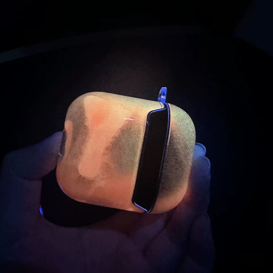 Orange Quicksand AirPods Case