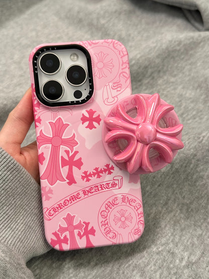 Pink CH Crest IPhone case